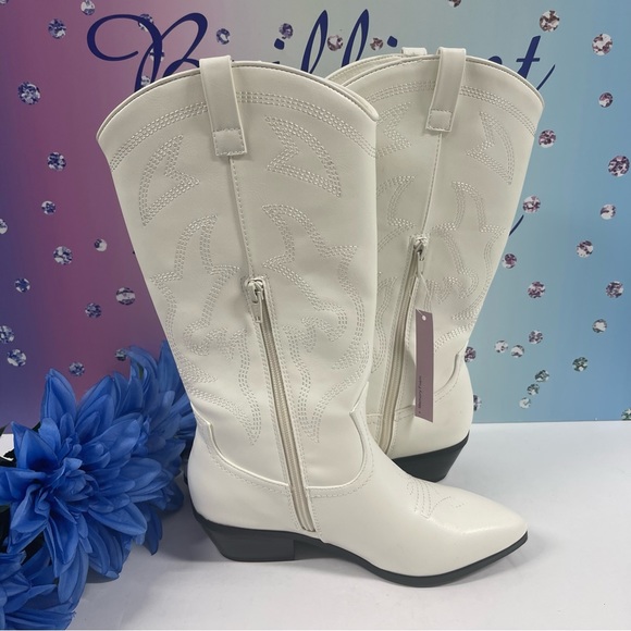 🤠WINTER WHITE WESTERN BOOTS - Picture 6 of 10